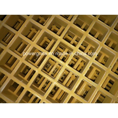 FRP Molded Grating 38mm Thick X 38mm Square Mesh Meniscus